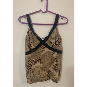 NWOT Cheetah Lace Pajama Camisole